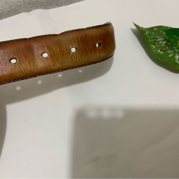 Magnanni Men’s Catalux Leather Dress Belt - 1121- Cuero Brown distressed Size 36 - Picture 7 of 11